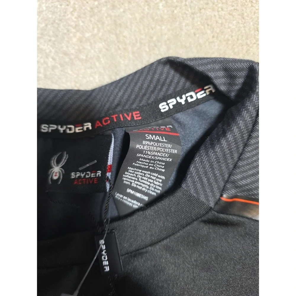 NWT Spyder ProWeb Active‎ Men's Black  Sleeve Small Undershirt Msrp 79